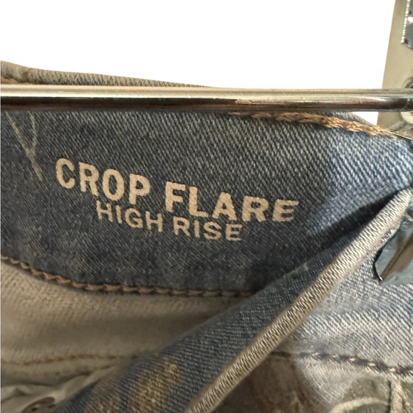 nicole by Nicole Miller Cropped Dream Jean Floral Print Light Denim Size 2 - Picture 5 of 6